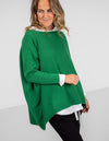 Willow Cotton Knit Jumper in Green