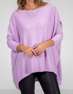 Willow Cotton Knit Jumper in Lilac
