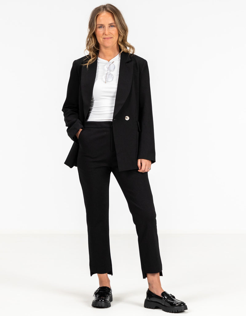 Blair Double Breasted Blazer in Black
