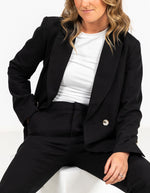 Blair Double Breasted Blazer in Black