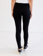 Emmett High Waist Stretch Pant in Black