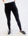 Emmett High Waist Stretch Pant in Black