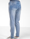 Boston Stretch Denim Joggers in Blue Wash