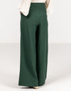 Celestia Tailored Wide Leg Pants in Emerald