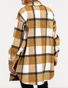 Indie Oversized Shacket with Pockets in Tan Check