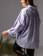 Pippa Lightweight Bomber Jacket with Drawstring in Lilac