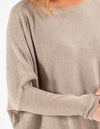 Willow Cotton Knit Jumper in Taupe