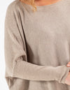 Willow Cotton Knit Jumper in Taupe