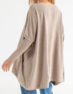 Willow Cotton Knit Jumper in Taupe