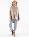 Kenzie Oversize Knit Jumper in Beige