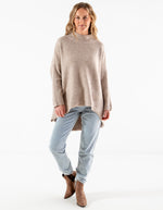 Kenzie Oversize Knit Jumper in Beige