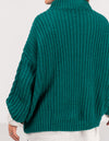 Jossy Cable Knit Jumper in Teal Green