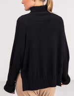 Hazel Roll Neck Knit Jumper in Black
