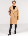 Amos Oversized Knit Coat in Camel