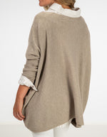 Willow Cotton Knit Jumper in Taupe