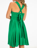 Elm Tie Back Short Dress in Green