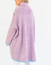 Monika Oversize Knit Jumper in Pink/Blue Stripe