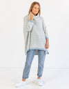 Monika Oversize Knit Jumper in Blue/White Stripe