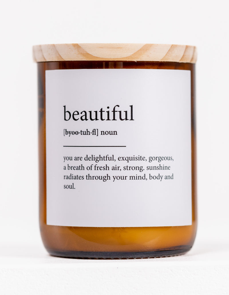 Dictionary Candle - Beautiful