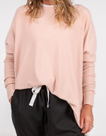 Marley Oversize 100% Cotton Knit Jumper in Blush