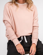 Marley Oversize 100% Cotton Knit Jumper in Blush