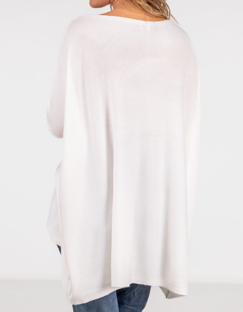 Willow Cotton Knit Jumper in Cream