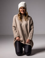 Kenzie Oversize Knit Jumper in Beige