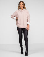 Willow Cotton Knit Jumper in Blush