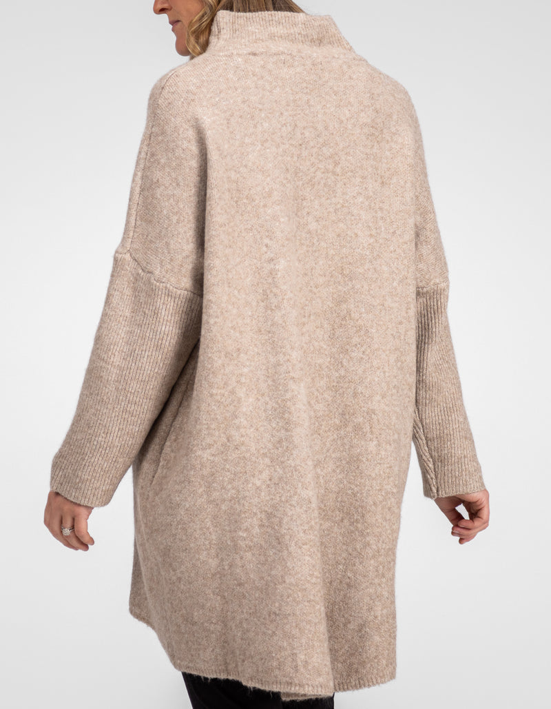 Kenzie Oversize Knit Jumper in Beige
