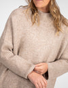 Kenzie Oversize Knit Jumper in Beige