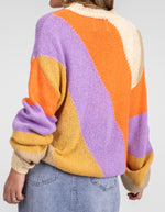 Axel Crew Neck Jumper in Multi Stripe