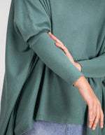 Willow Cotton Knit Jumper in Sage