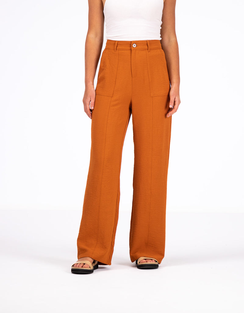 Kendal Wide Leg High Waist Pants in Spice