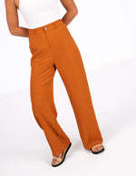 Kendal Wide Leg High Waist Pants in Spice