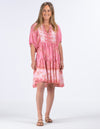 Carly Smock Dress in Pink Floral
