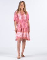 Carly Smock Dress in Pink Floral