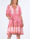 Carly Smock Dress in Pink Floral