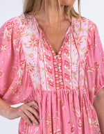 Carly Smock Dress in Pink Floral