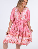 Carly Smock Dress in Pink Floral