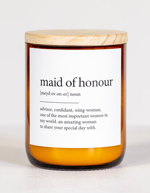 Dictionary Candle – Maid of Honour