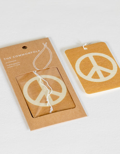 Peace Sign Tan Air Freshener